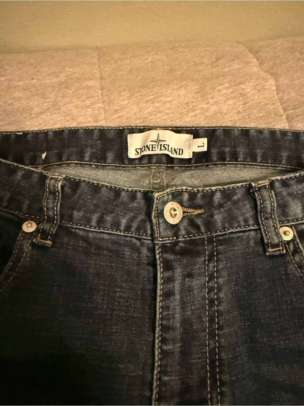 Stone Island Men’s Blue Slim Jeans with Compass Patch - Picture 4 of 6